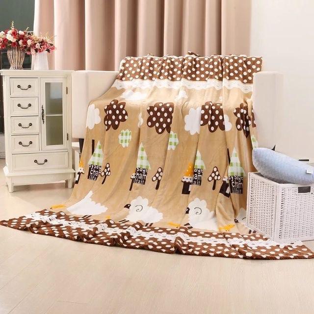 Combo 2 mền lông tuyết mềm mịn 1 lớp , chất liệu Nhung mềm , gọn nhẹ, mỏng thích hợp mùa hè tầm 500g