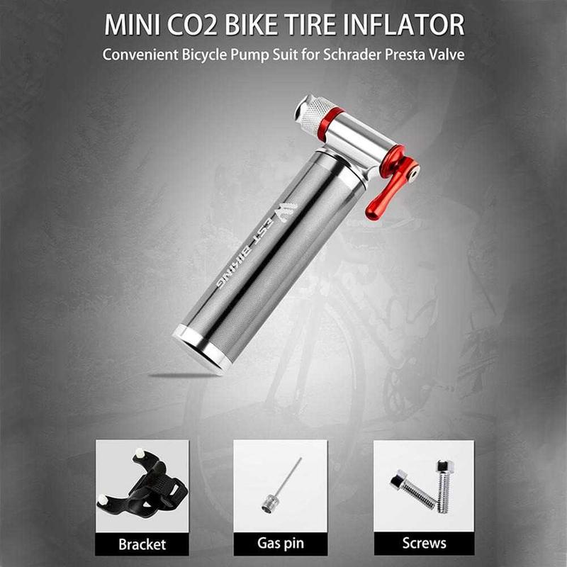 WEST BIKING Pompa Angin Ban Sepeda CO2 Inflator Portable Bike Pump SSP-443 Outdoor Outdoor 1