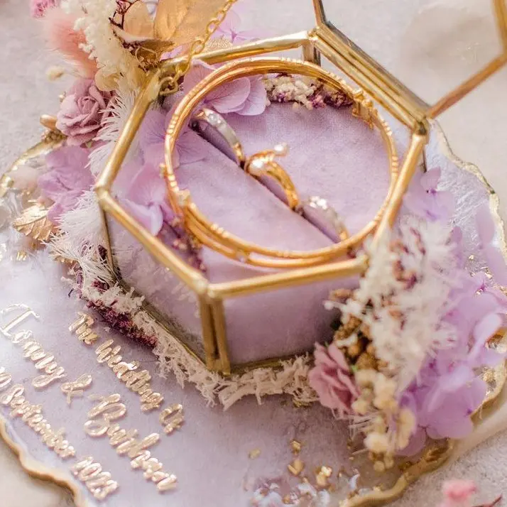 Ringbox Terarium Resin Kotak Cincin Lamaran Tunangan Pernikahan Premium 2