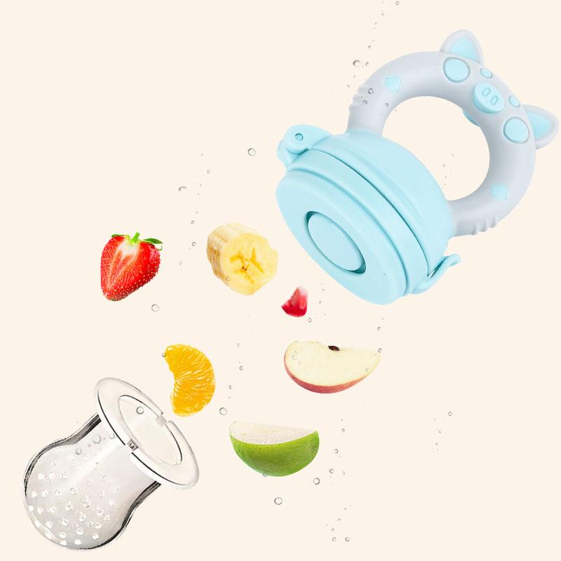 Product Introduction of Baby Fruit Bite Feeding Bags Infant Safe Appease Nipple Fruits Vegetables Pacifier Baby Trainning To Eat Fruit Food Baby Feeder 5