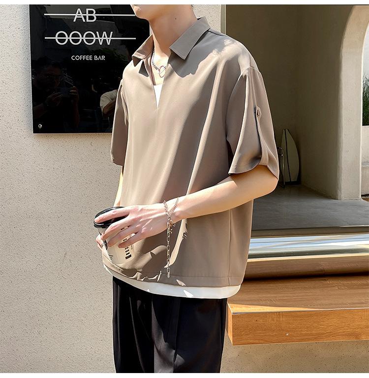 Product Introduction of Men's Polo Shirt 2025 New Short Sleeve T-Shirt - Casual Collar Top for Men, Trendy & Breathable, Wholesale Bulk Discount 17