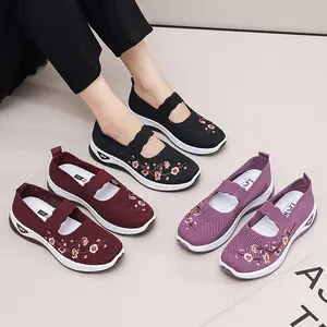 Amber  LV0328 Sepatu Slip On Sepatu Fashion Motif Bunga Premium Quality