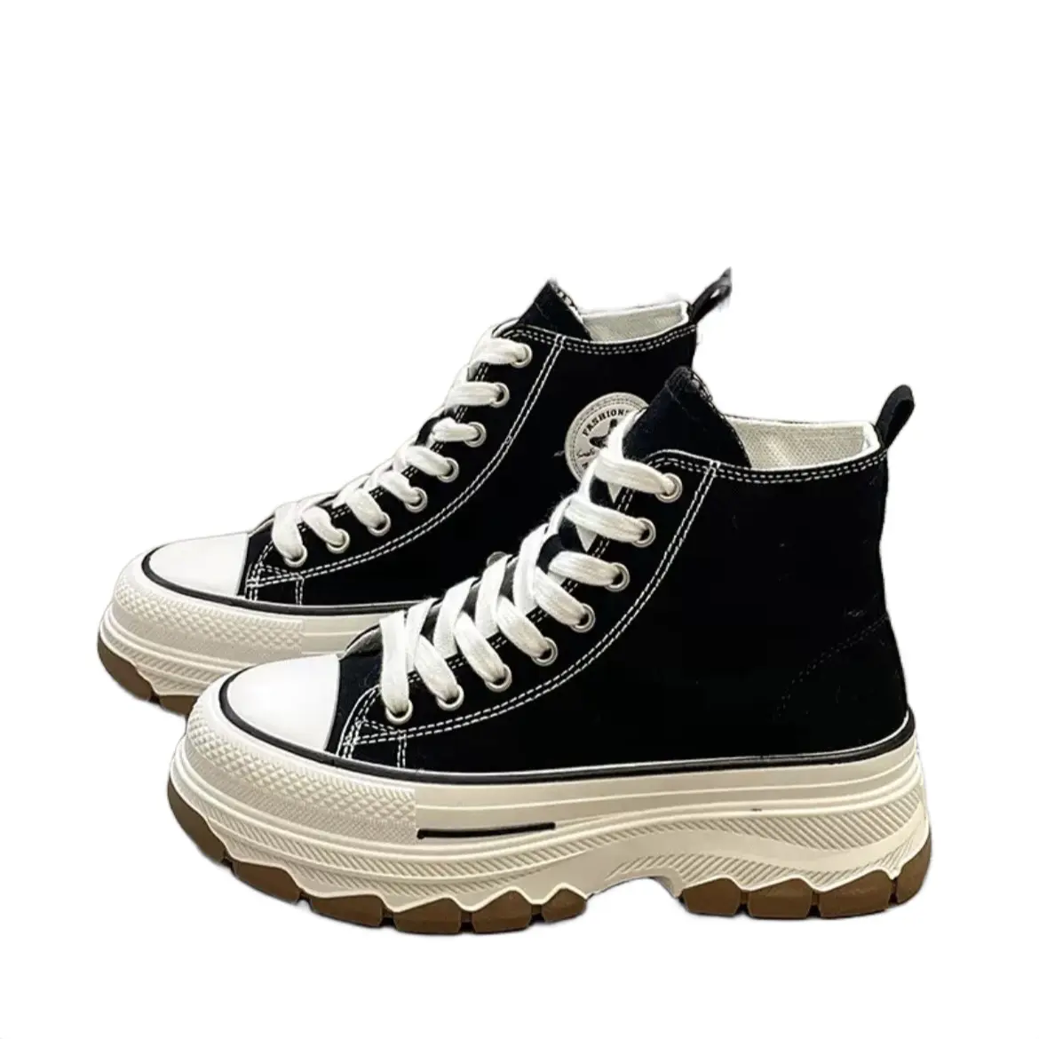 CỔ CAO ĐEN TRẮNG ĐỘN 5p Sneaker Shoes full box (Fom nhỏ  tăng 1 size) GiàY Jean