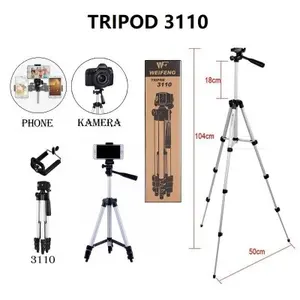 Tripod HP Handphone Camera Kamera Universal 3110 Bonus Holder U dan Tas
