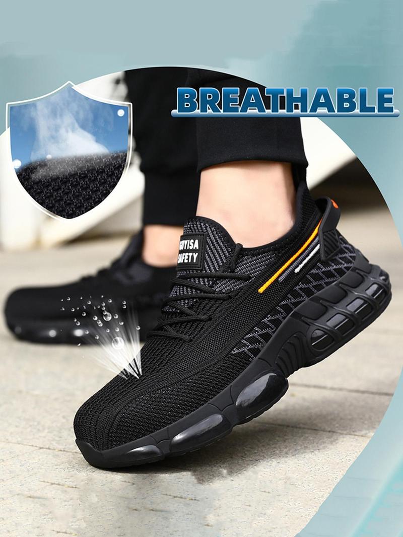 Product Introduction of Men's Anti-smash and Anti-puncture Lightweight Work Shoes, Casual Comfortable Breathable Sports Running Shoes, Fashionable Sneakers for Daily Wear 3