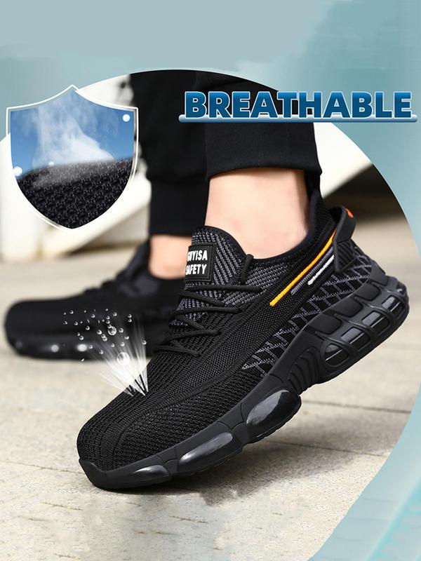 Men's Anti-smash and Anti-puncture Lightweight Work Shoes, Casual Comfortable Breathable Sports Running Shoes, Fashionable Sneakers for Daily Wear 2
