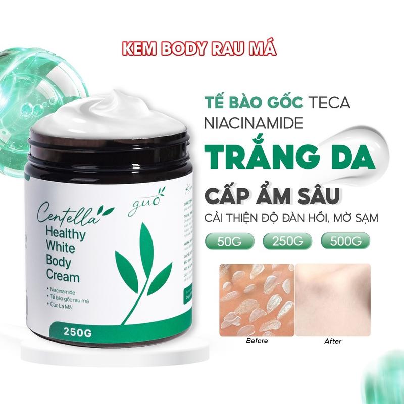 Kem Body Dưỡng Sáng Da Niacinamide + Tế Bào Gốc Rau Má, nâng tone, bảo vệ da trước tia UV, cấp ẩm mịn da GUO Centella Healthy White Body Cream