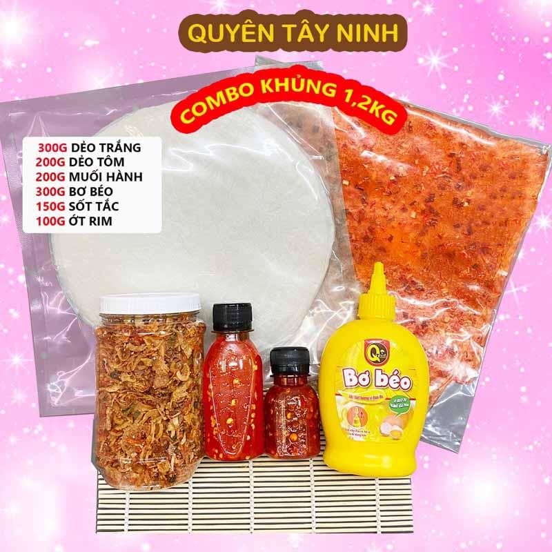 Combo bánh tráng phơi sương tây ninh loại mỏng + hũ muối tép hành phi + bơ béo trứng gà Chua Chè Nước Sốt Gia Vị