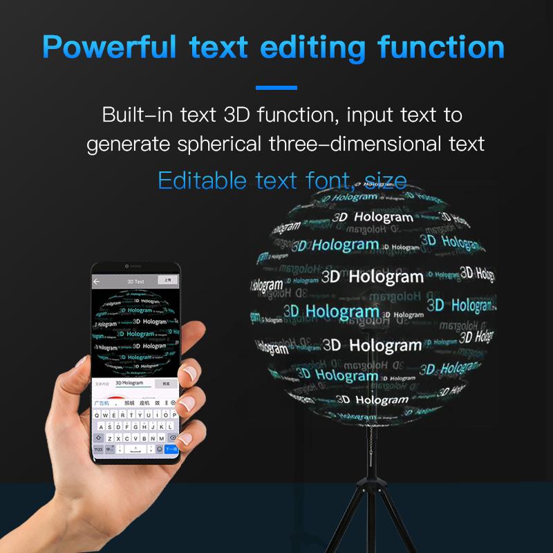 3D holographic naked eye  suspended projection advertising machine LED fan aerial imaging ultra-thin advertising machine - Image 5