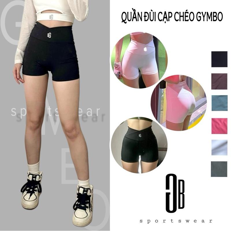 Quần đùi biker thể thao tập gym chạy bộ nhảy dance cạp chéo lưng cao hack dáng tôn v1 Sport Yoga Tập Thể Dục Tập Yoga