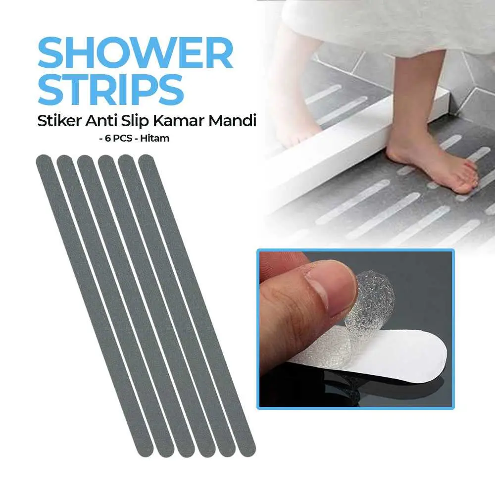 Stiker Anti Slip Kamar Mandi Shower Strips 20x380mm 6 PCS Anti Licin Trustpoud