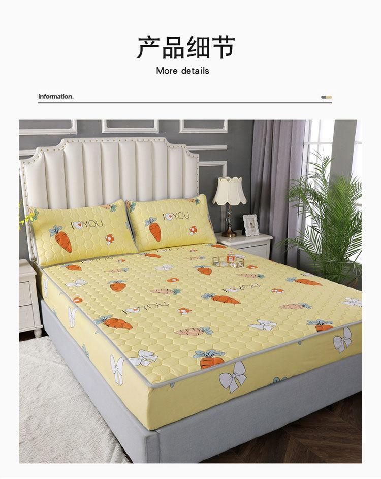 Product Introduction of [30 Days Hot Sale 3491 Pieces] Four Seasons Quilted Mattress Cover Single Piece Thickened Bedspread Non-Slip Fixed Mattress Cover Simmons Protector Full Wrap Cover 14