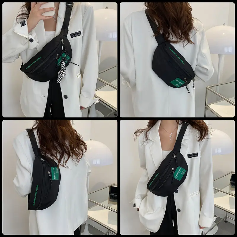 Túi đeo chéo canvas unisex xịn chống nước thời trang, túi bao tử đeo ngực để điện thoại ví tiền đi chơi du lịch đẹp rẻ Bag Nam 5