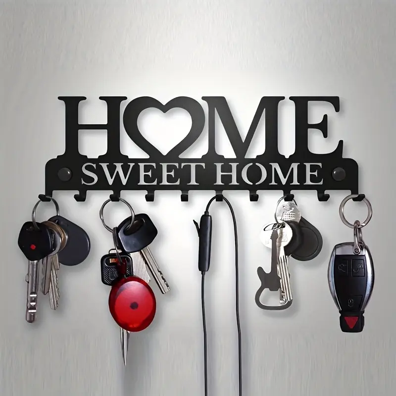 1pc Key Holder For Wall Mount Metal Hanger For Front Door, Kitchen Store House, Work, Car, Vehicle Keys Vintage Decor