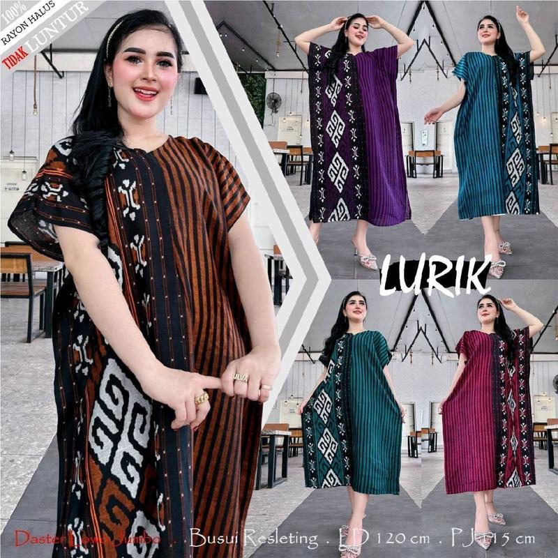 Daster Lowo Jumbo Busui Resleting Toraja Rayon Bumil Wanita Tidur 1
