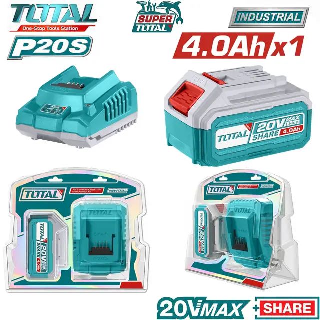 Bộ combo 1 Pin 20V 4.0Ah và 1 sạc Total TFBCPK1214