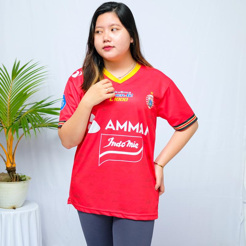 Jersey Bola Full Printing / Jersey Bola Persija Jakarta Home126 (2021 / Gratis desain suka hati bahan Dryfit Microdot (PRSJ126) Sport 0