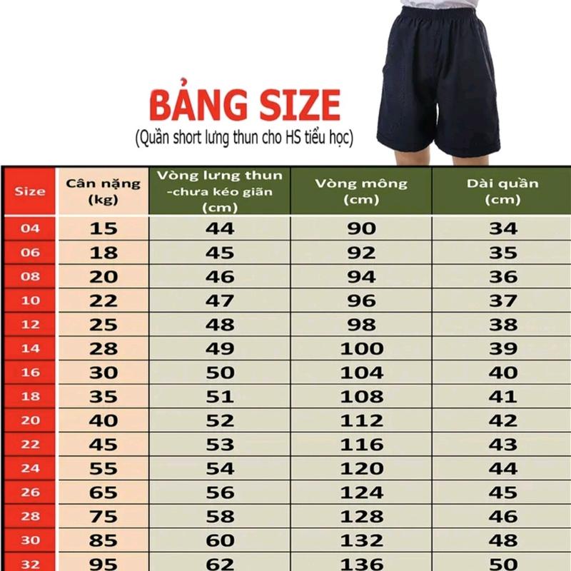 Quần đùi lưng chun cho bé trai, quần short, màu xanh đi học, đồng phục tiểu học Nam Menswear Thun. 5