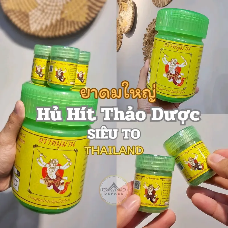 Lọ Hít Mũi Thảo Dược Thái Lan SIÊU TO KHỔNG LỒ, Hít Mũi Hong Thai, Hít Xoang 4