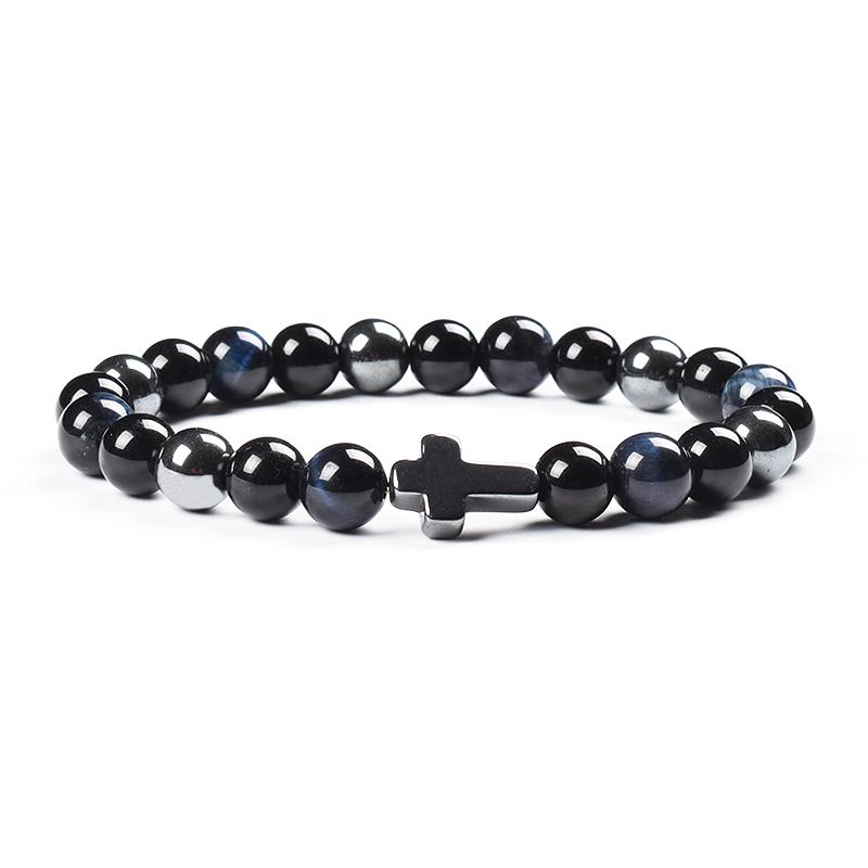 Product Introduction of Vòng Tay Bảo Vệ Ba Lần, Được Làm Bằng Hematite Tự Nhiên, Đá Mắt Hổ Đen Và Hạt Đá Mắt Hổ, Thích Hợp Cho Phụ Nữ Và Nam Giới, Vòng Tay Chéo, Mang Lại May Mắn, Hiệu Ứng Bó Sát 15