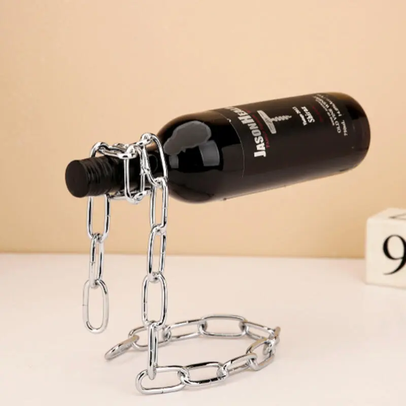Chain magic chain red creative personality simple European style glass rack wine cabinet decoration ornaments