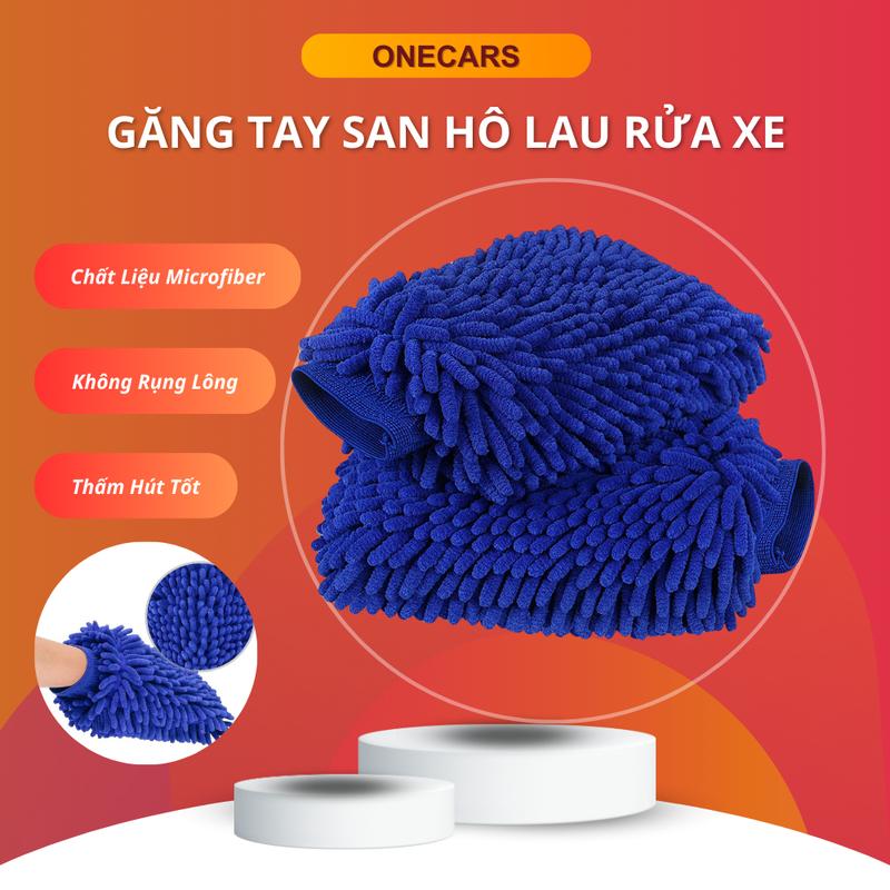  Găng Tay Rửa Xe Ô Tô Chuyên Dụng Bao San Hô Rửa Xe Máy Xe Đạp Phụ Kiện Lau Xe 