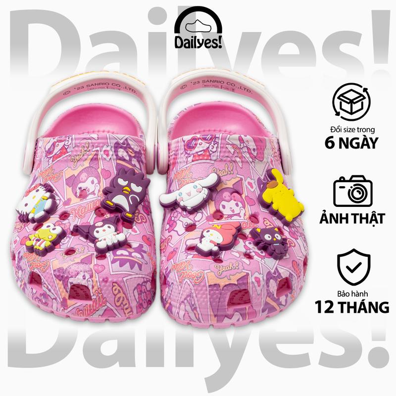 Dép Sục Classic Hello Kitty Bé Gái full tag, full tem, hỗ trợ đổi trả - Dailyes