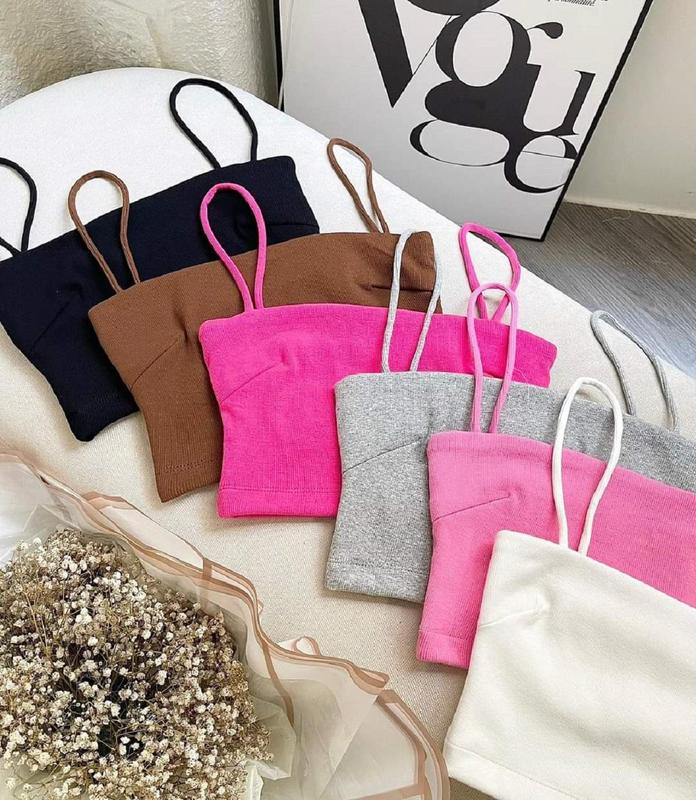 Áo ống quây ngực hai dây siêu co giãn may hai lớp dây cuộn trong gam màu cơ bản dễ phối đố