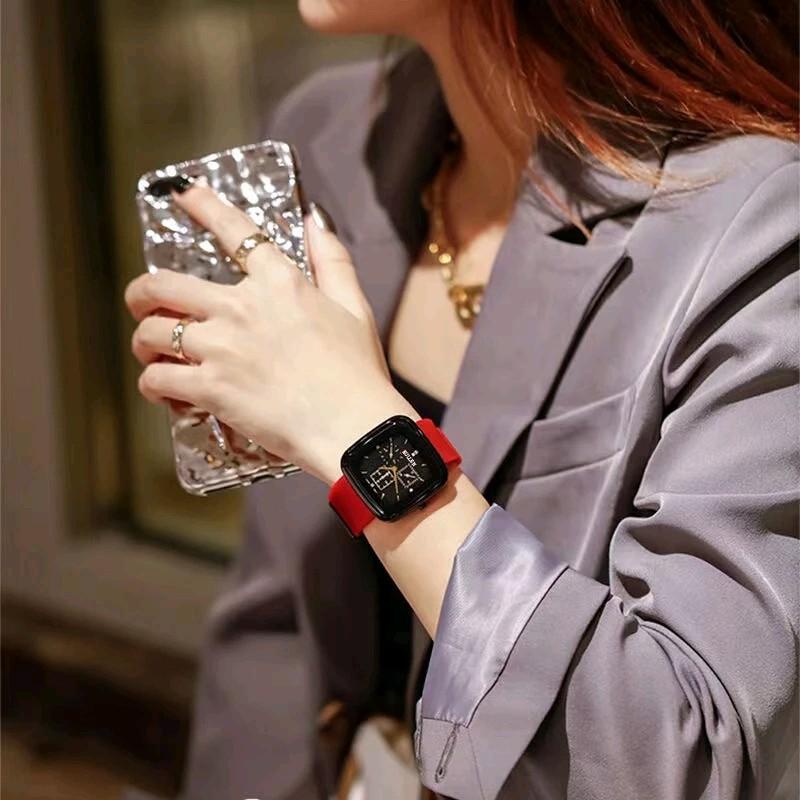 Jam Tangan Cewe Korea Analog Strap Rubber Jam Cewe Fashion Crono Silikon 7