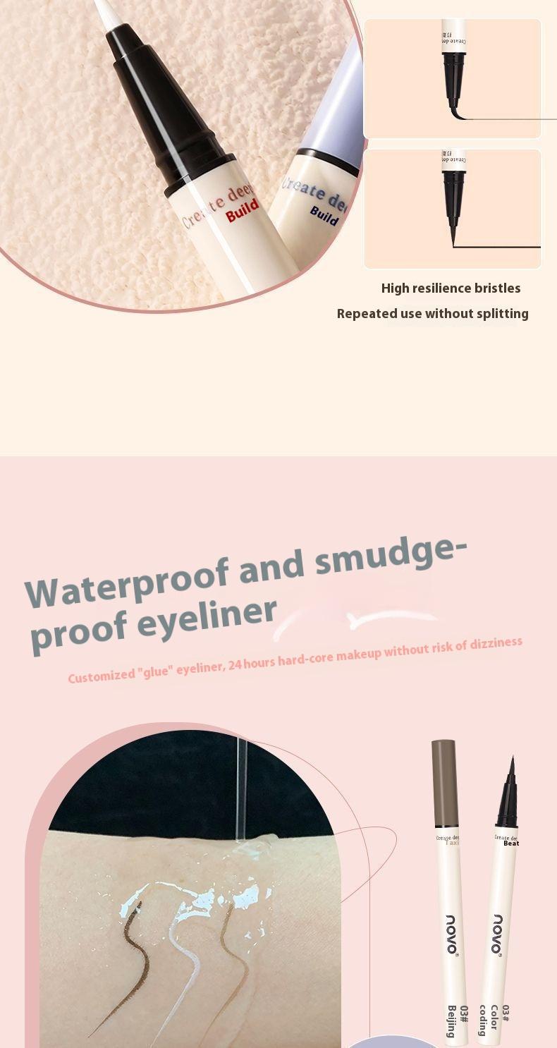 Product Introduction of [0.01mm Ultra Fine Liquid Eyeliner]Waterproof and sweatproof Long-lasting color without smudging Student beginner eyeliner Easily create exquisite eye makeup   natural eyeliner   eyeliner 6