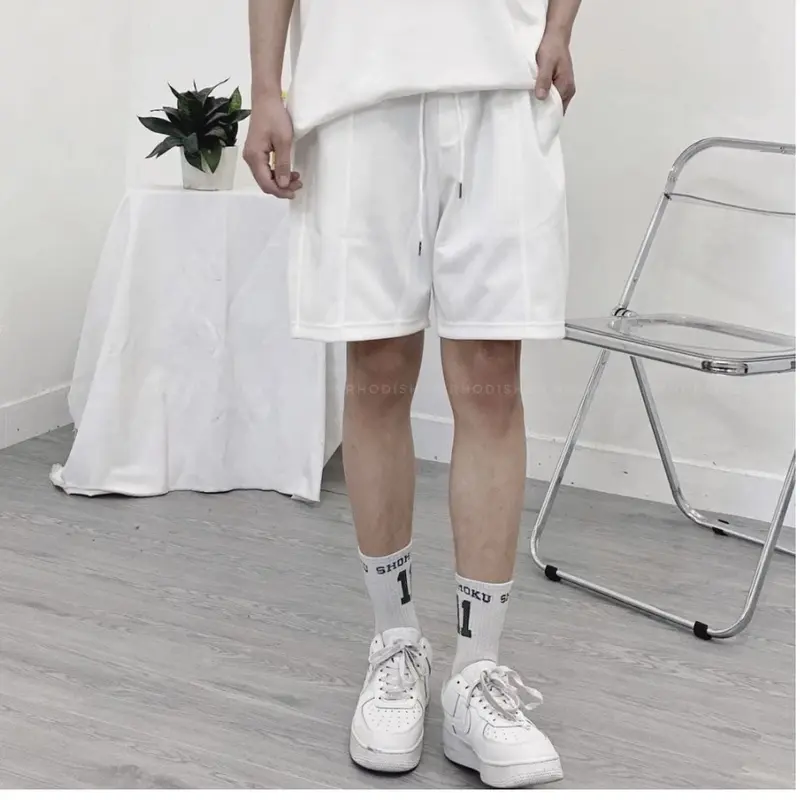 Quần Short cotton Basic Thể Thao Phong Cách Hàn Quốc cho Nam 0