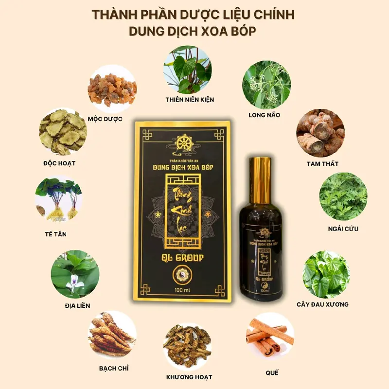 TINH DẦU XOA BÓP XƯƠNG KHỚP - ĐẢ THÔNG KINH LẠC 100ML - Massage, đau mỏi vai gáy, chấn thương thể thao 1