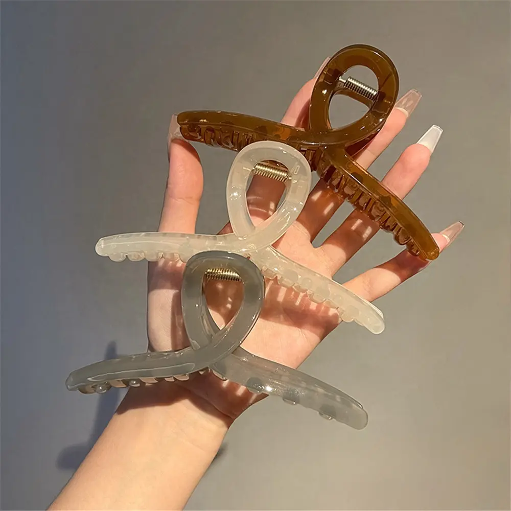 1/2/3pcs Jelly Color Hair Clip Simple Large 11CM Hair Claw  Female Hairpin Hair Accessories Women Headdress /