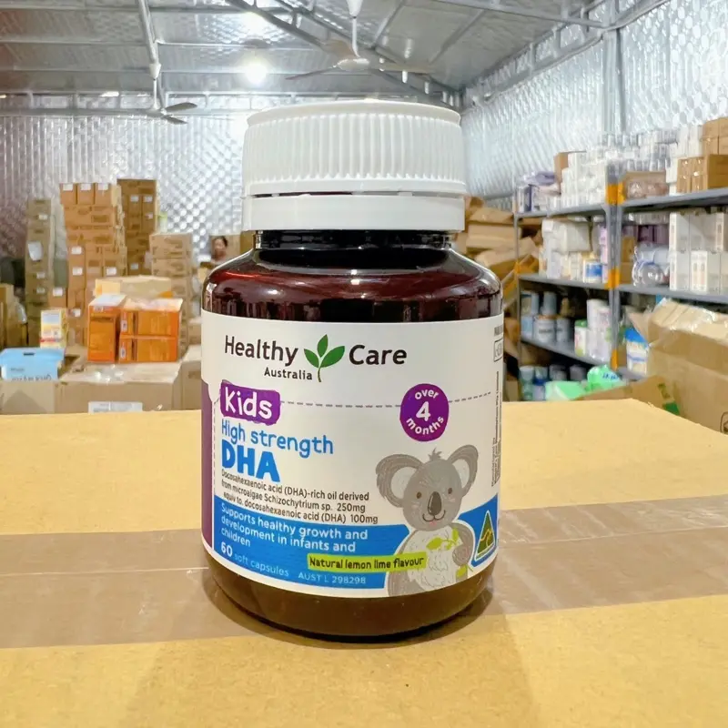 Healthy Care DHA (60 viên) và Milk Canxi (60 viên) - Combo phát triển chiều cao, trí thông minh cho bé
