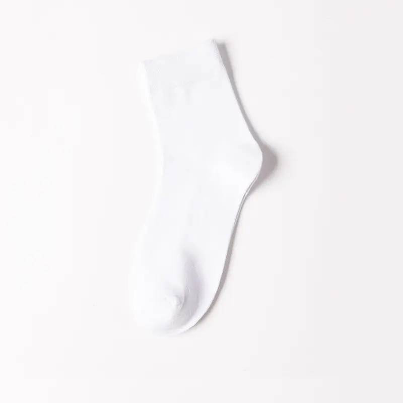 1 chiếc tất nam ống trung bình không trơn trượt, khô nhanh, màu sắc đơn, đen, trắng, xám Ong Menswear 5