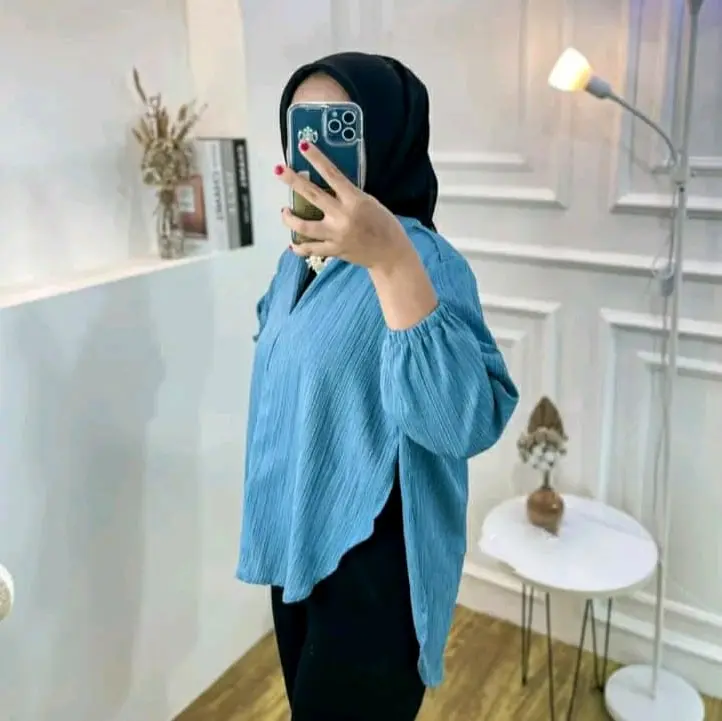 Outer Korean Style Ledy Crush / Baby Crush Belahan Samping Atasan
