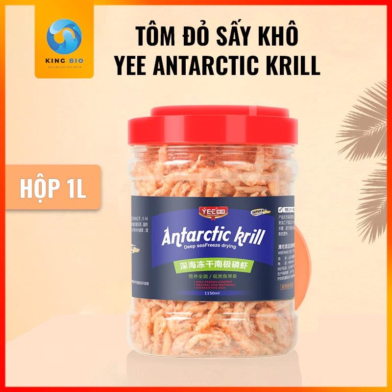 Tôm đỏ sấy khô Antarctic Krill thức ăn dinh dưỡng đạm cao, hỗ trợ kích màu cho cá cảnh và rùa