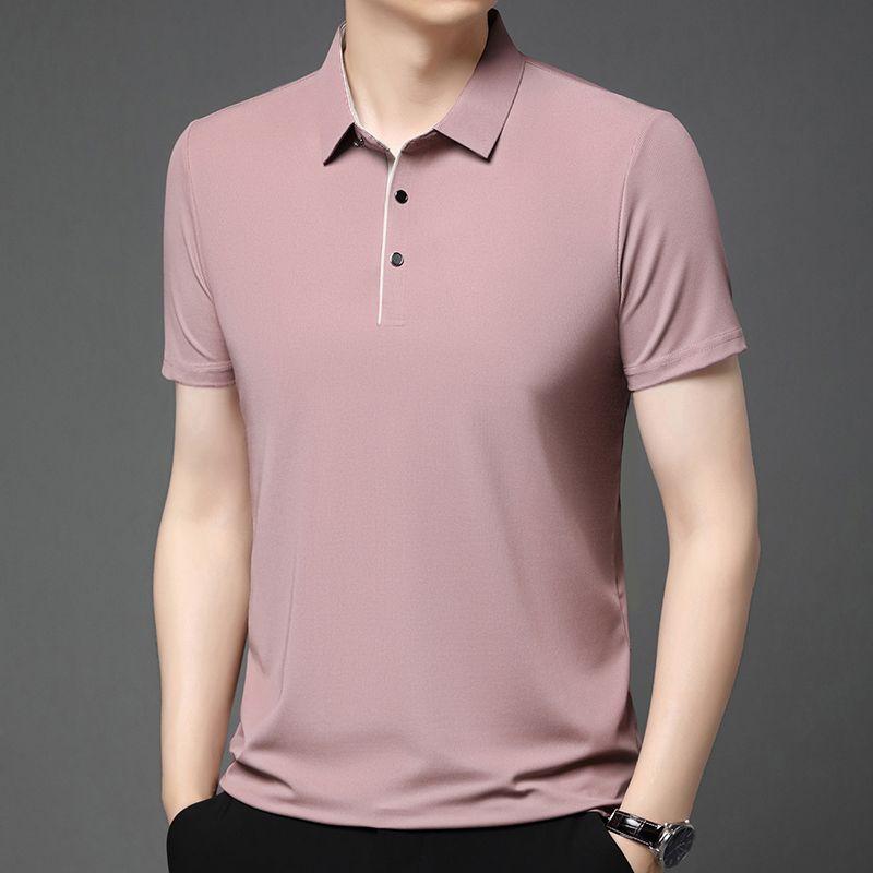 Áo Thun Polo Nam, ngắn Tay, Cao Cấp, Thích Hợp Cho Mùa Hè 2024, Phong Cách Doanh Nhân, Tay Lửng Áo, Đeo Vai, Quần Áo Nam 7