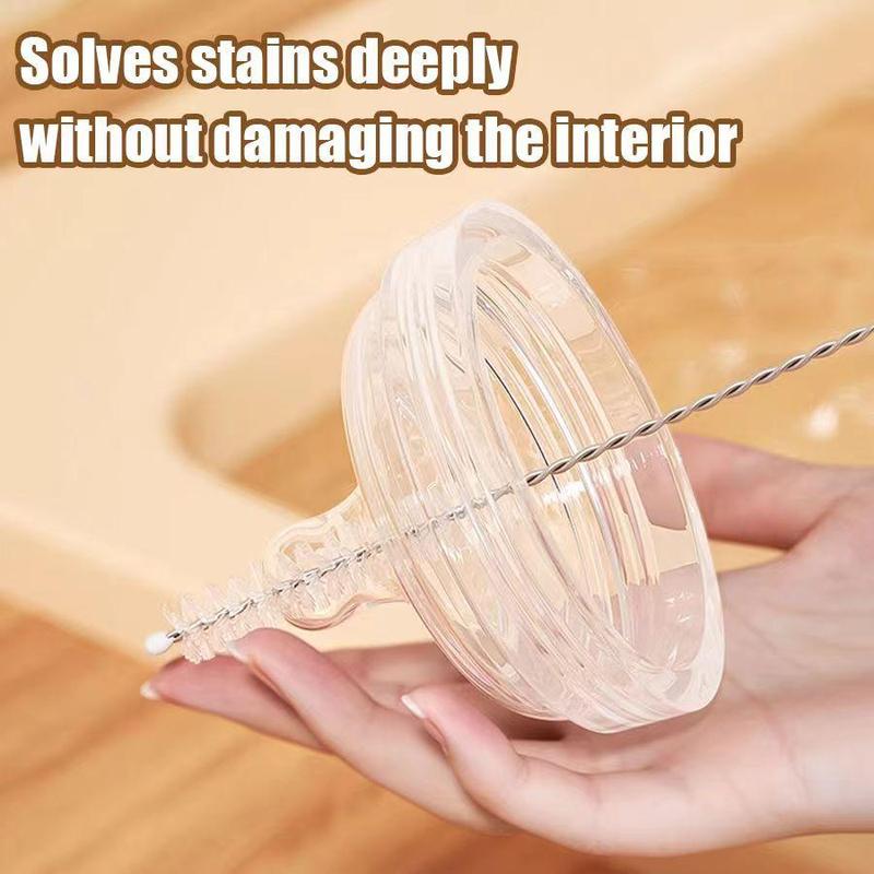 Product Introduction of Children Cartoon Straw Brush Baby Bottle Gravity Ball Straw Brush Nipple Cleaning Brush 2