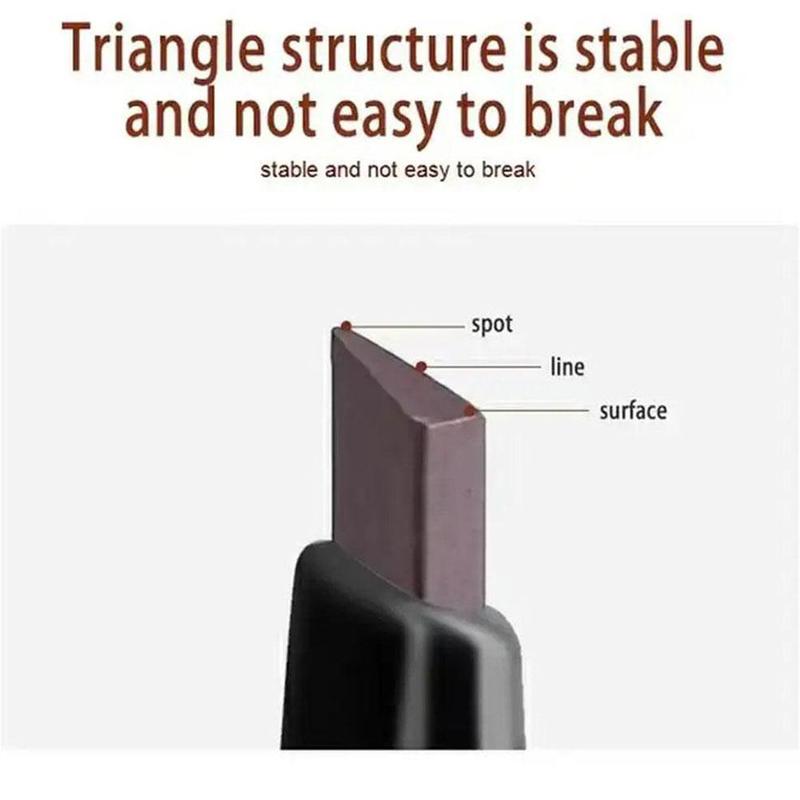 Product Introduction of 5 Colors Double Head Eyebrow Pencil Long Lasting Waterproof Eyebrow Triangle Fine Z6L9 Pencil A1B4 43