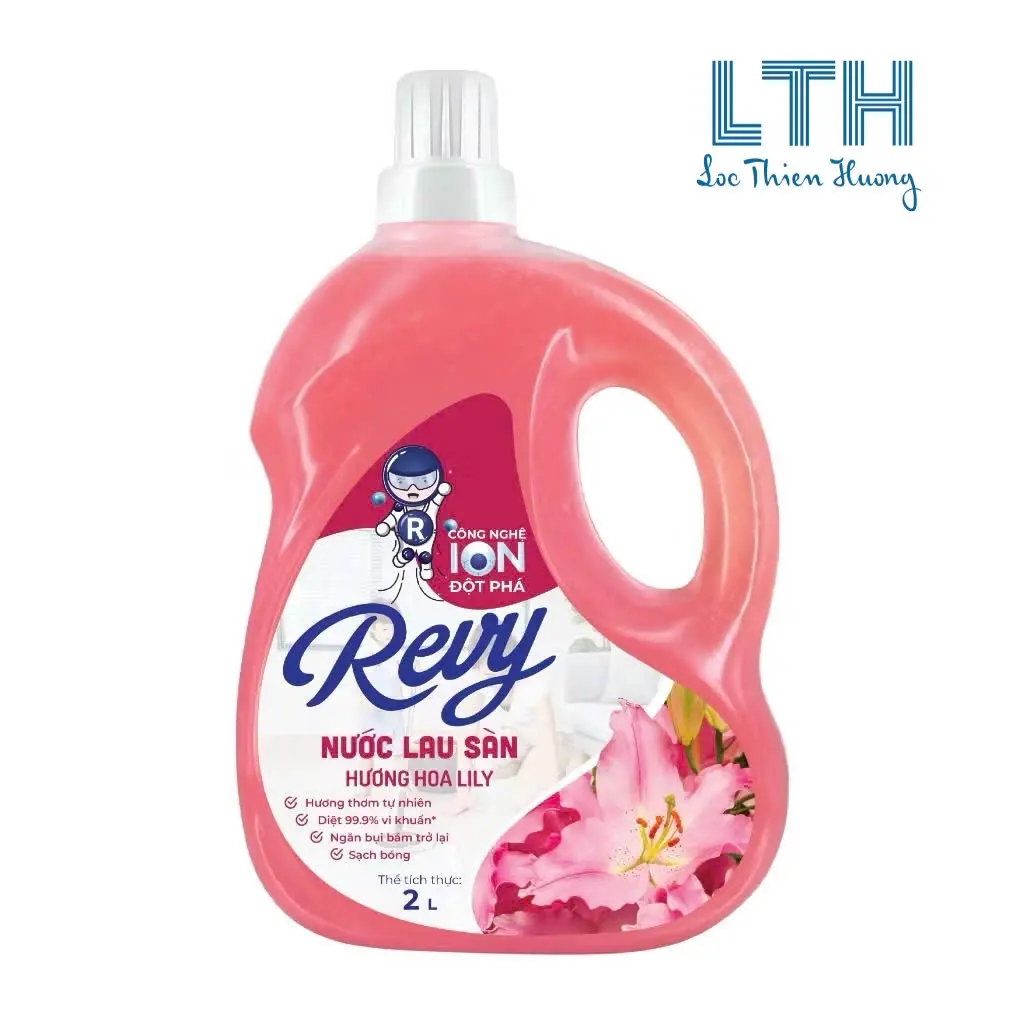Nước lau sàn Revy Lily lưu hương lâu - Can nước lau sàn làm sạch khuẩn hiệu quả đuổi côn trùng
