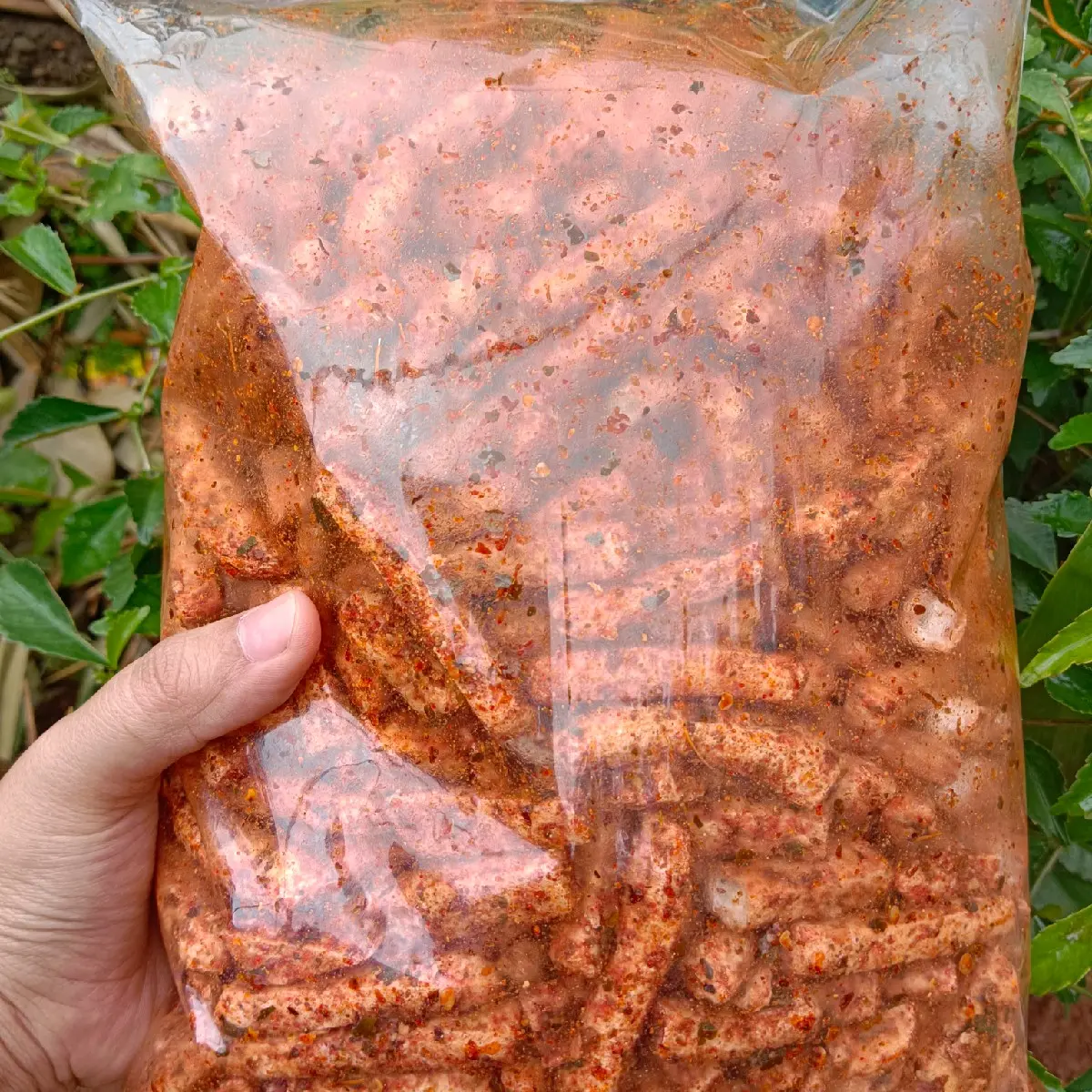basreng pedas daun  jeruk 1kg