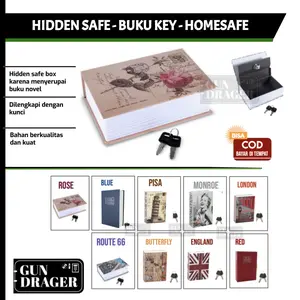 Brankas Buku Novel [bisa COD]/ Kotak Perhiasan Buku KUNCI/ Hidden Home Safe - Novel lock box