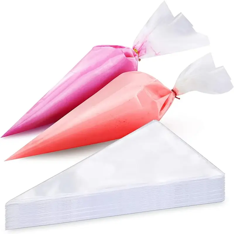 Túi Ống Bơm Dùng Một Lần, 50 Cái / bộ, Trong Suốt, Đa Chức Năng, Thích Hợp Cho Kem, Làm Bánh, Bánh Ngọt Và Làm Bánh, Dụng Cụ Làm Bánh Nhà Bếp, Phụ Kiện, Hàng Mới Về 1