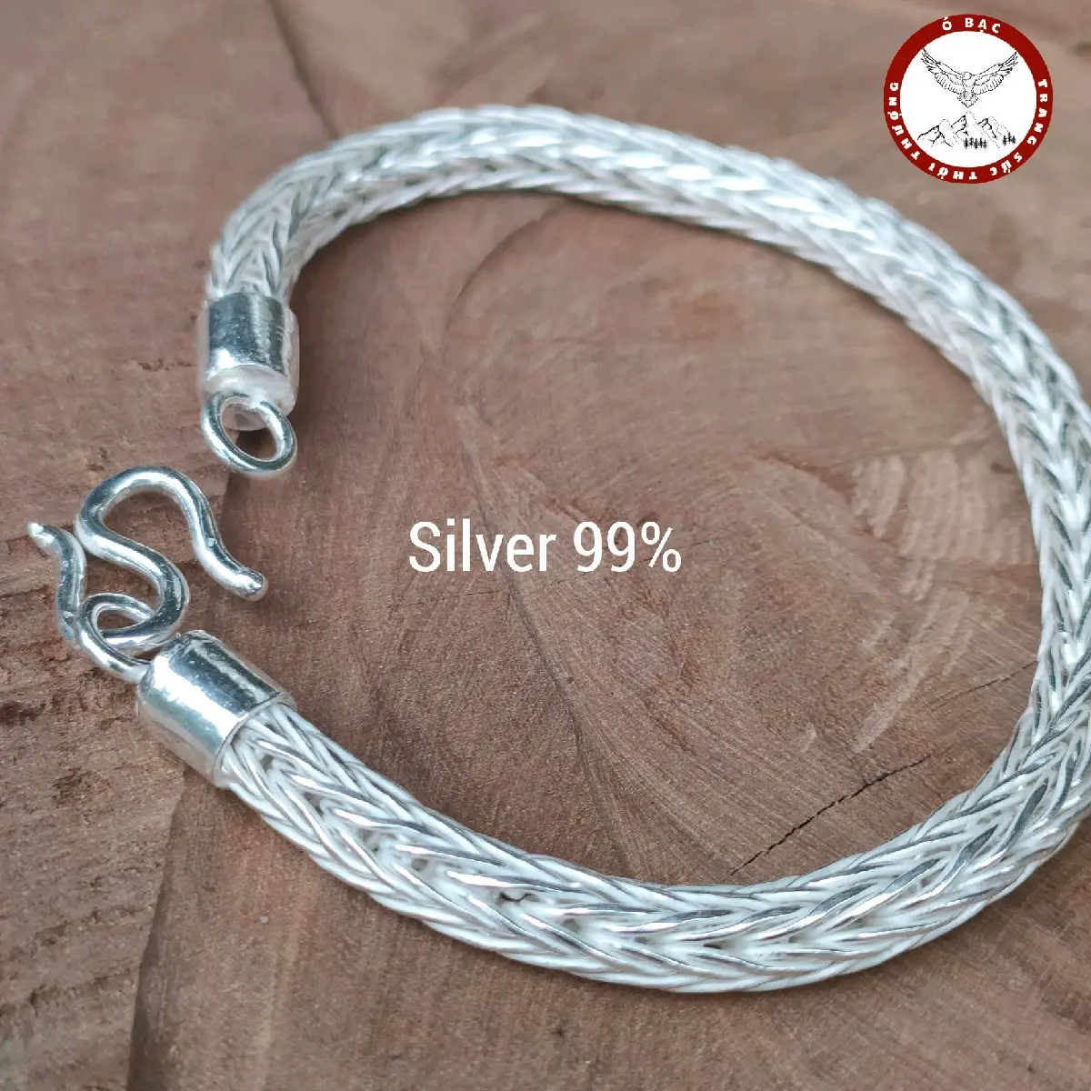 Lắc tay bạc nguyên chất 99 thủ công