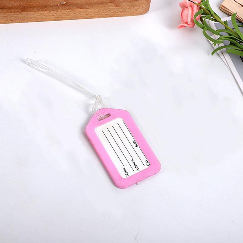 Product Introduction of 50pcs Travel Tags Plastic Bag Loops Transparent Luggage ID Label Strap Holder Lanyard Portable Travel Accessories 16