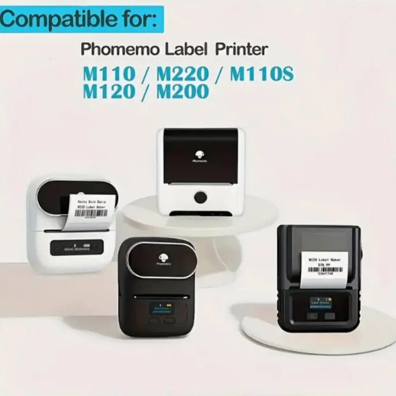 Thermal Printer Label, 230pcs/roll Portable Self Adhesive Thermal Printer Label, Label Sticker for Barcode Address Mail Sign, Commercial Home Label 2
