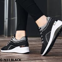 Gambar FINDME 36-41 Sepatu Sneakers Wanita Desain Minimalis Kekinian Nyaman Trend Bagus Tinggi Elegant Bahan  Gn23 Valery - Black, 40 dari findme id_NEW Kab. Tangerang 3 Tokopedia