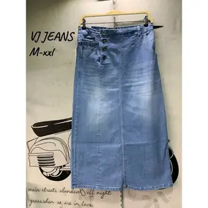 Rok Jeans Wanita # Rok Jeans Terbaru 2022 # Rok Jeans Variasi Kancing Samping