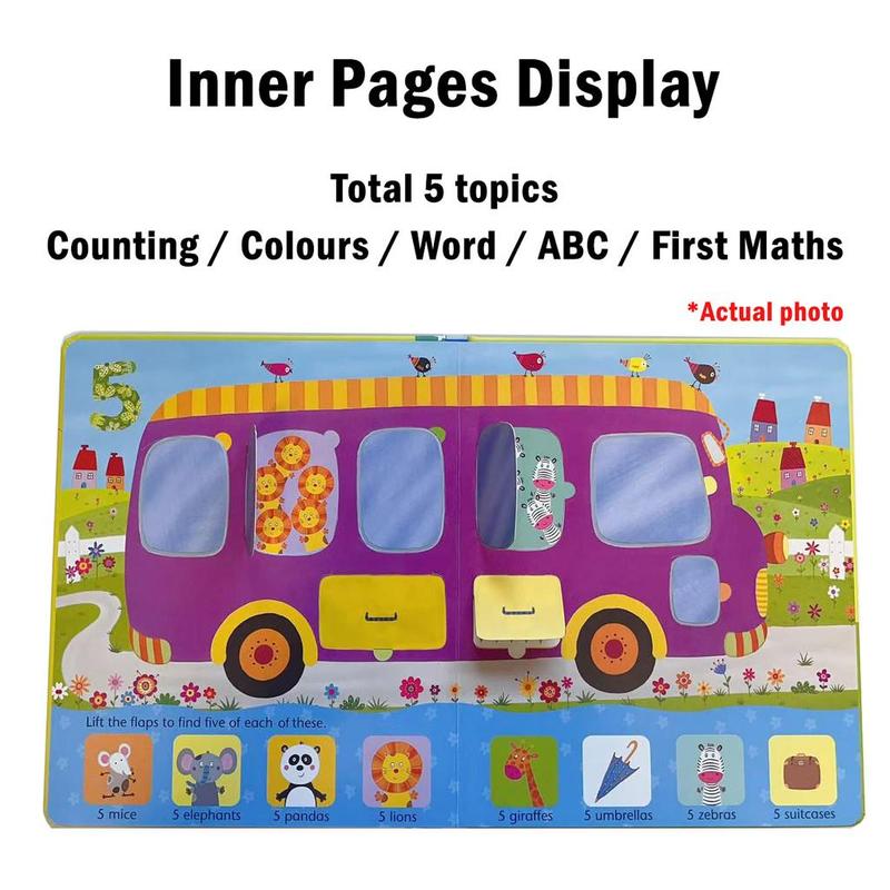 Product Introduction of Usborne Flap-the-Flap Series Books | Early Learning Children's Book | Number, Color, Word, Counting, Maths Learning 12